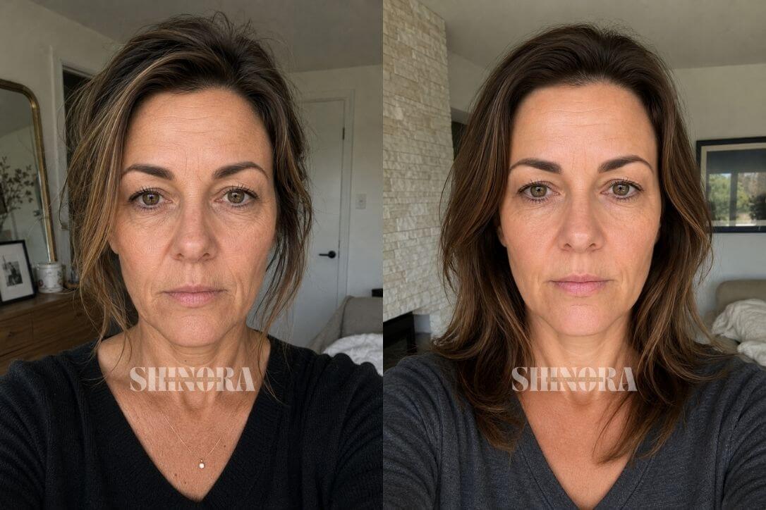 Julia M. — before and after using Shinora