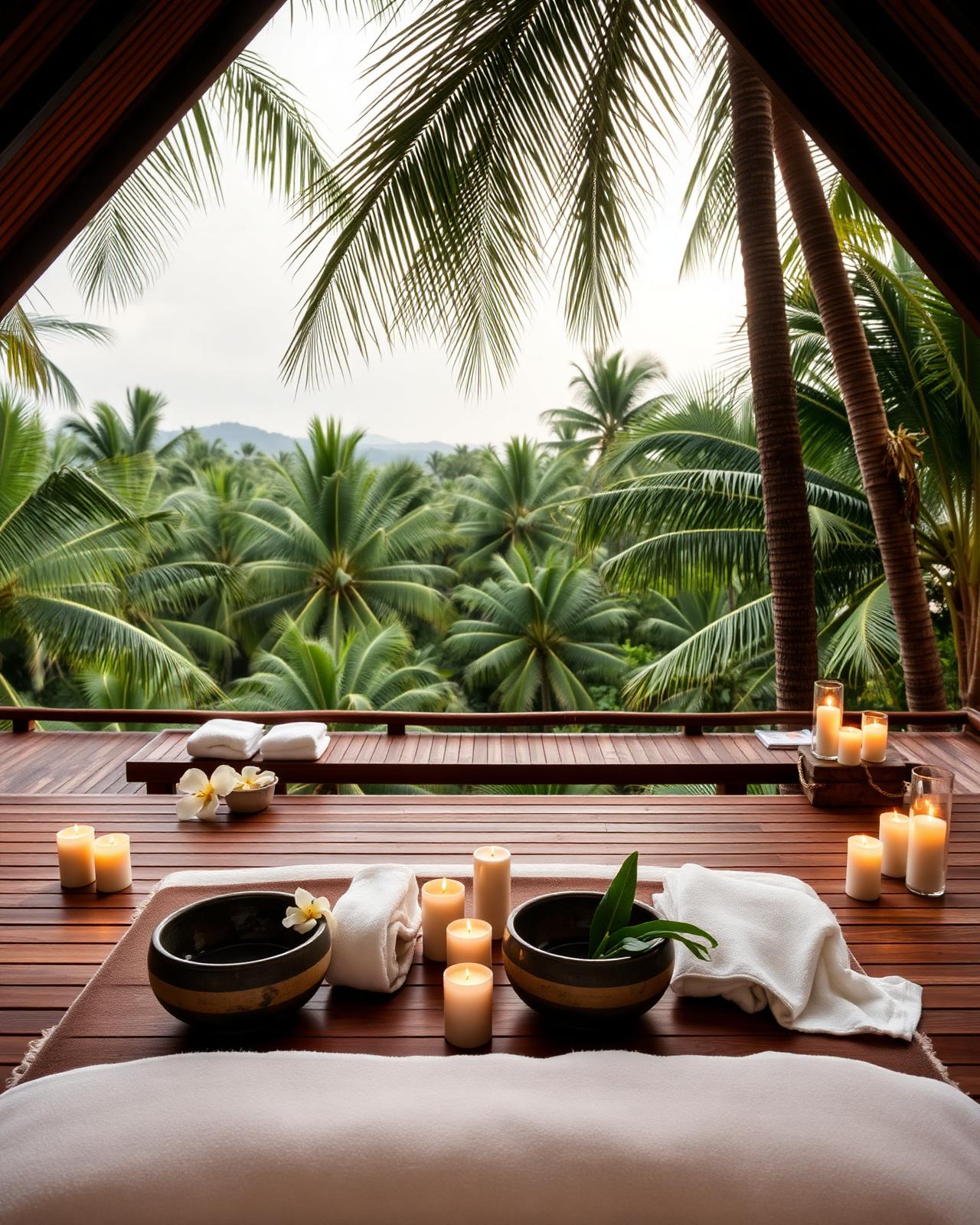Tropical spa wellness retreat
